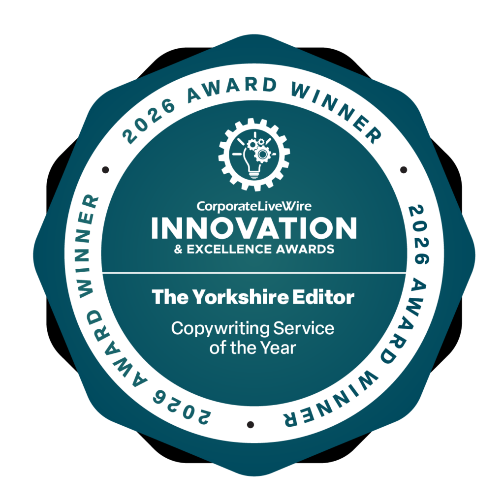 The Yorkshire Editor official winners badge